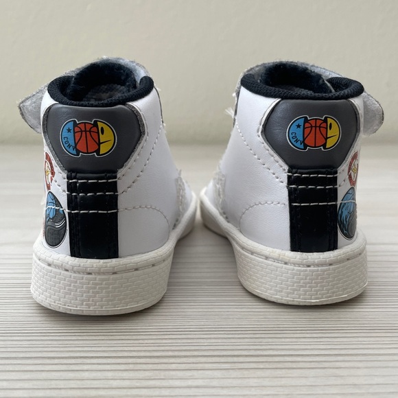 Converse Baby Jump Ball Pro Leather High Top Sneakers Toddler Infant Boy 4 White - Picture 5 of 10
